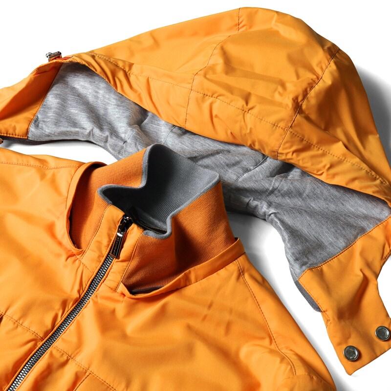 MOORER / ムーレー 撥水マットポリエステルデタッチャブルフーデッドジップブルゾン(PAGANINI-SKT) （ORANGE）の画像