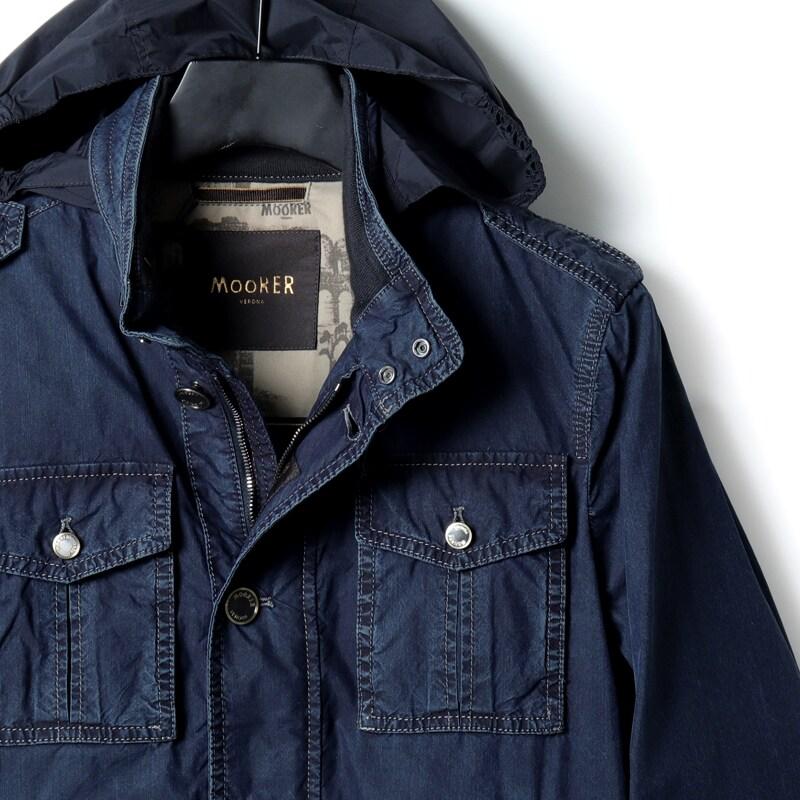 MOORER / ネイビー 48 モッズコート MOORER ムーレー 国内正規 TED-S1 モッズダウンコート ダウン