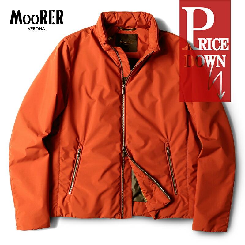 MOORER 防水透湿 高機能ポリエステル ブルゾン ALCIDE-STP MOORER（ムーレー） 防水透湿ポリエステルタフタショートブルゾン