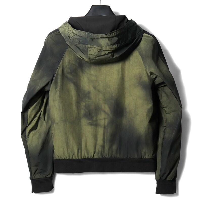 MOORER / ムーレー ムラ染め撥水ナイロンリップストップフーデッドジップブルゾン(COSIMO-W) （MILITARE）の画像