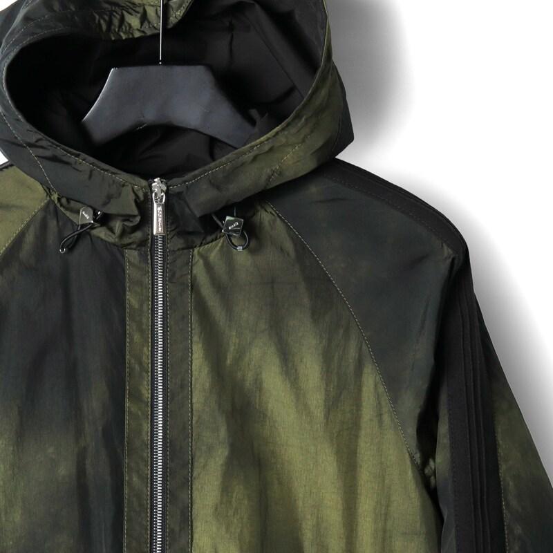 MOORER / ムーレー ムラ染め撥水ナイロンリップストップフーデッドジップブルゾン(COSIMO-W) （MILITARE）の画像