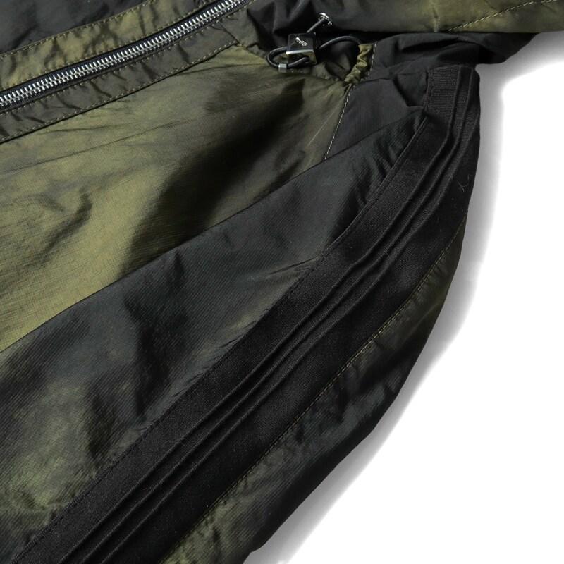 MOORER / ムーレー ムラ染め撥水ナイロンリップストップフーデッドジップブルゾン(COSIMO-W) （MILITARE）の画像