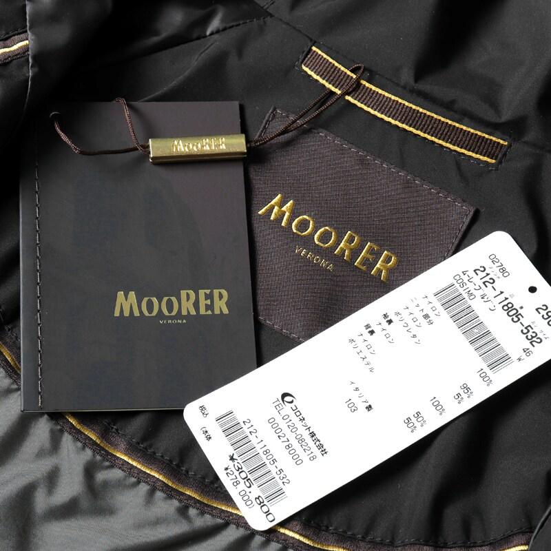 MOORER / ムーレー ムラ染め撥水ナイロンリップストップフーデッドジップブルゾン(COSIMO-W) （MILITARE）の画像