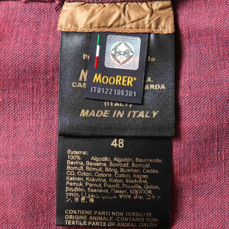 MOORER / ムーレー オーバーダイコットンカラーデニムウエスタンシャツ(LARRIE-31A) （ROSSO）の画像