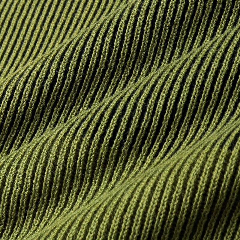MOORER / ムーレー コットンリブ編みバイカラークルーネックプレーティングニット(PITT-VRP) （PISTACCHIO/NAVY）の画像