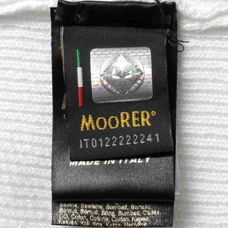 MOORER / ムーレー コットンリブ編みクルーネックソリッドニット(SANTE-CSP) （BIANCO）の画像