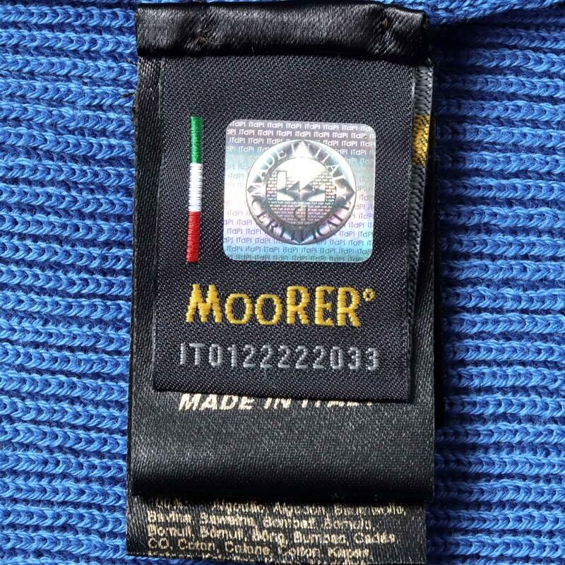 MOORER / ムーレー コットンリブ編みクルーネックソリッドニット(SANTE-CSP) （BLU）の画像