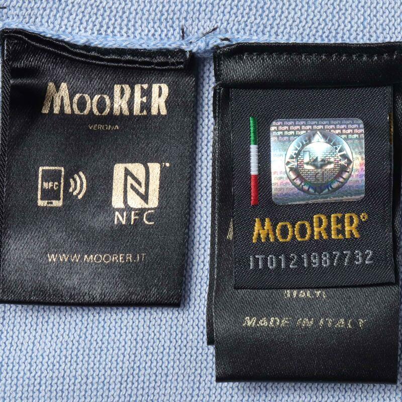 MOORER / ムーレー コットンハイゲージプレーティング半袖クルーネックニット(JUDE-VCR) （AZZURRO）の画像