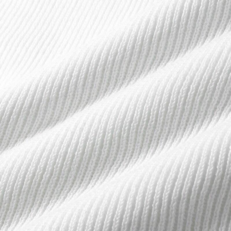 MOORER / ムーレー コットンリブ編みVネックニットベスト(ANSON-CSP) （BIANCO）の画像
