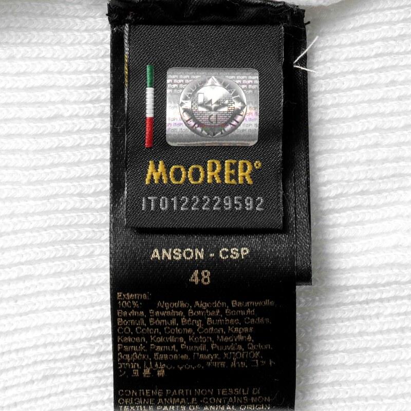 MOORER / ムーレー コットンリブ編みVネックニットベスト(ANSON-CSP) （BIANCO）の画像