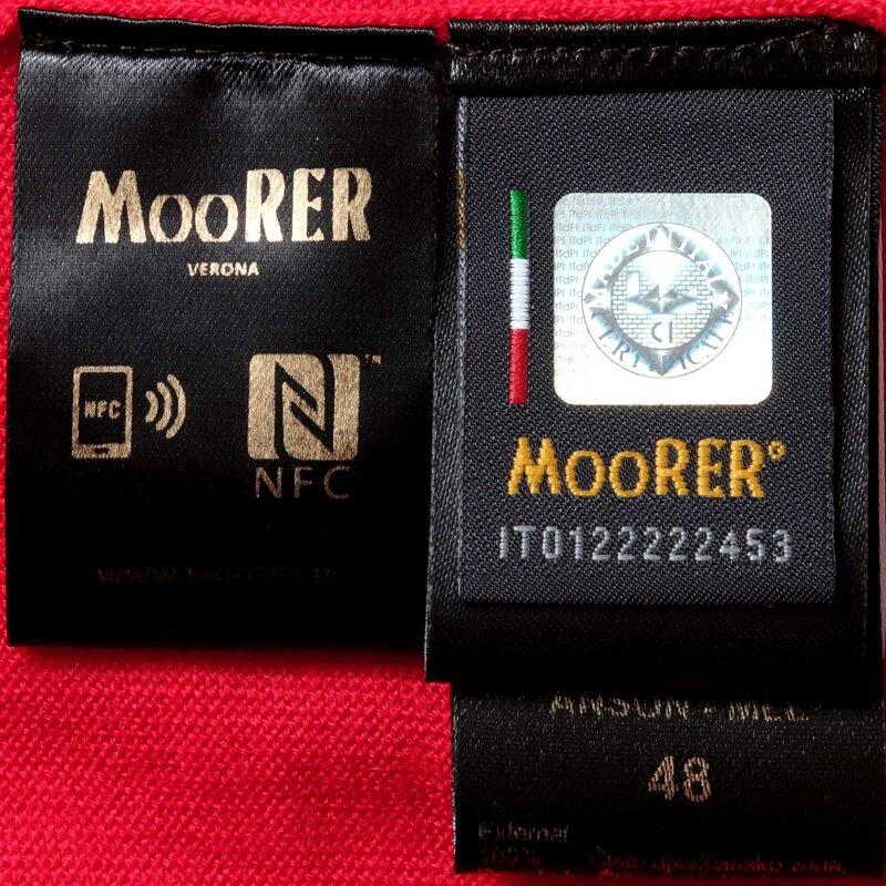 MOORER / ムーレー ヴァージンウールハイゲージVネックニットベスト(ANSON-MLL) （ROSSO）の画像