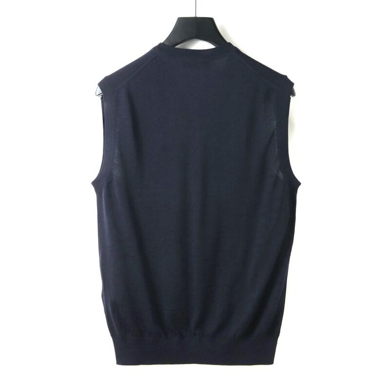 MOORER / ムーレー ヴァージンウールハイゲージVネックニットベスト(ANSON-MLL) （NAVY）の画像