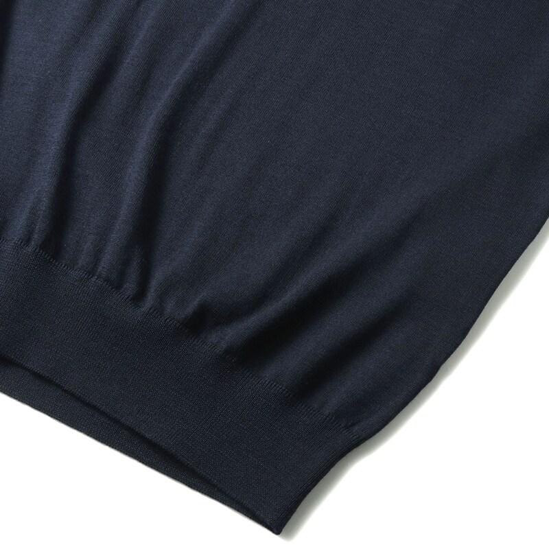 MOORER / ムーレー ヴァージンウールハイゲージVネックニットベスト(ANSON-MLL) （NAVY）の画像