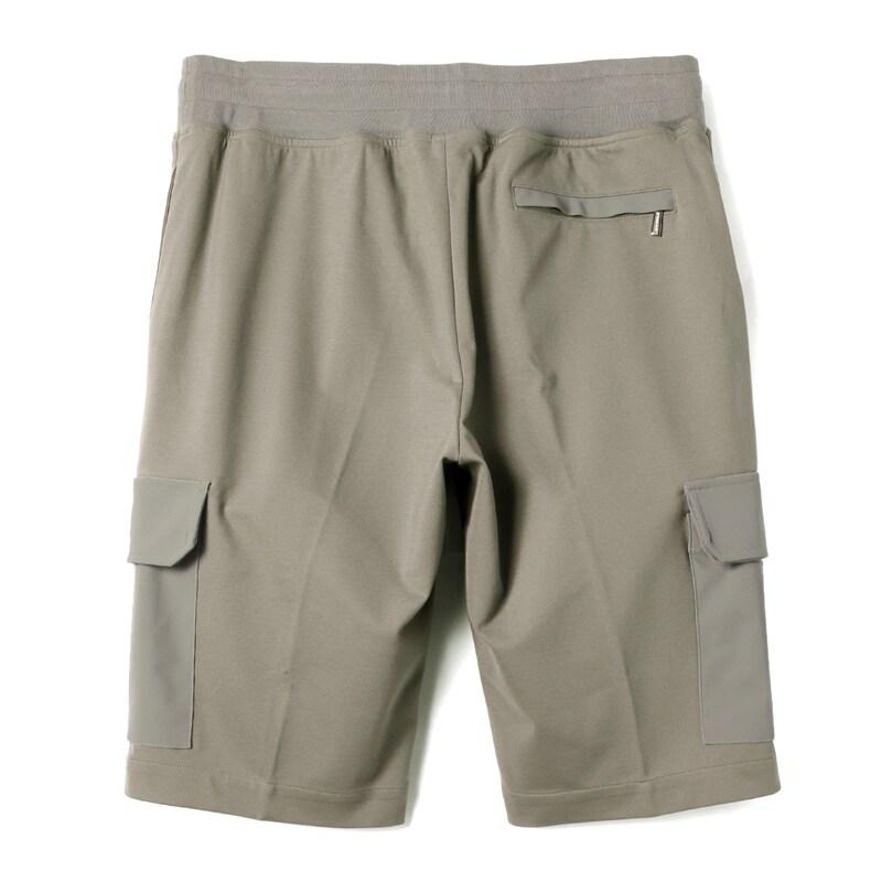 MOORER / ムーレー レーヨンナイロンスムースジャージー×ナイロンストレッチ切替しイージーカーゴショーツ(RANDALF-JFC) （TAUPE）の画像