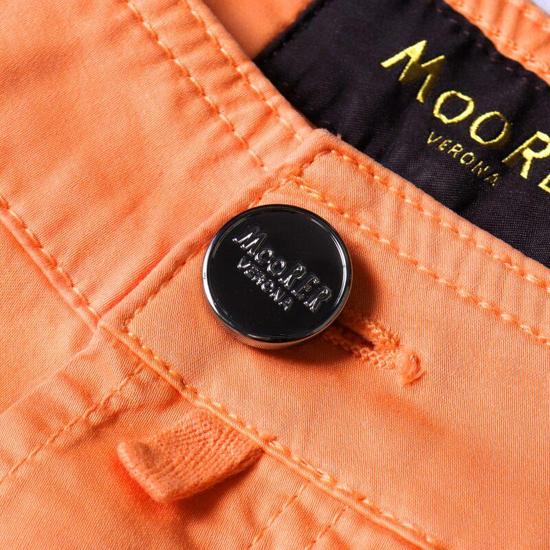 MOORER / ムーレー ガーメントダイコットンストレッチツイルスリムテーパード5ポケットパンツ(CREDI-KEL) （ALBICOCCA）の画像