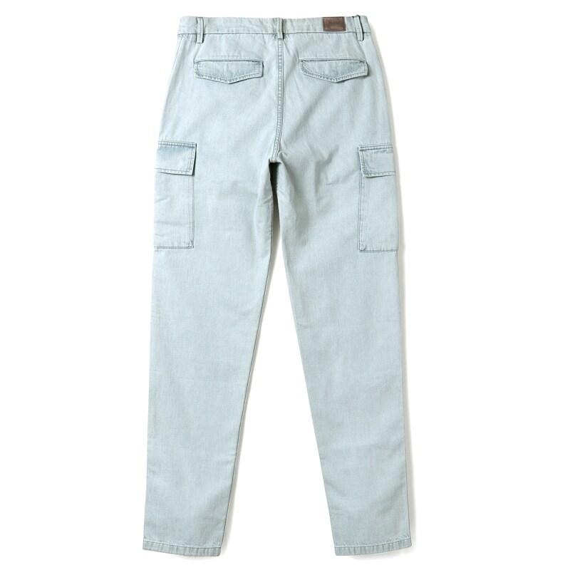MOORER / ムーレー ウォッシュドコットンデニムスリムテーパードカーゴパンツ(BRODY-01 LIGHT DENIM) （LIGHT DENIM）の画像