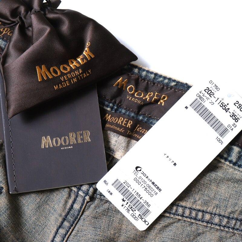 MOORER / ムーレー 天然インディゴ染めウォッシュドコットンスリムテーパードデニムパンツ(CREDI-01A) （NOCE）の画像
