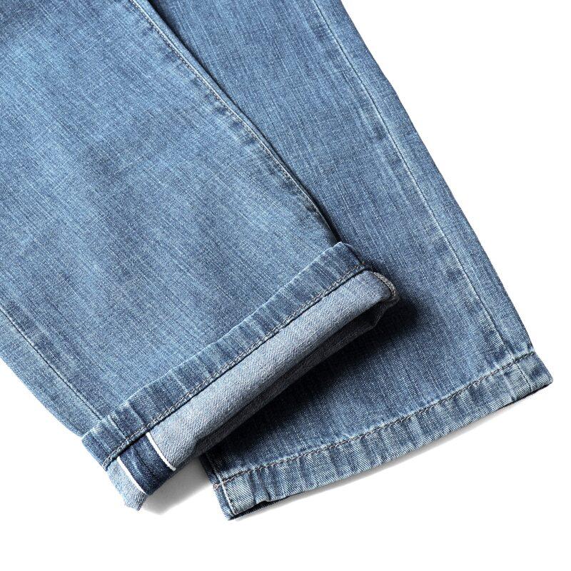MOORER / ムーレー ウォッシュドコットンシルクストレッチライトオンステーパードデニムパンツ(PAVEL-33 LIGHT DENIM) （LIGHT DENIM）の画像