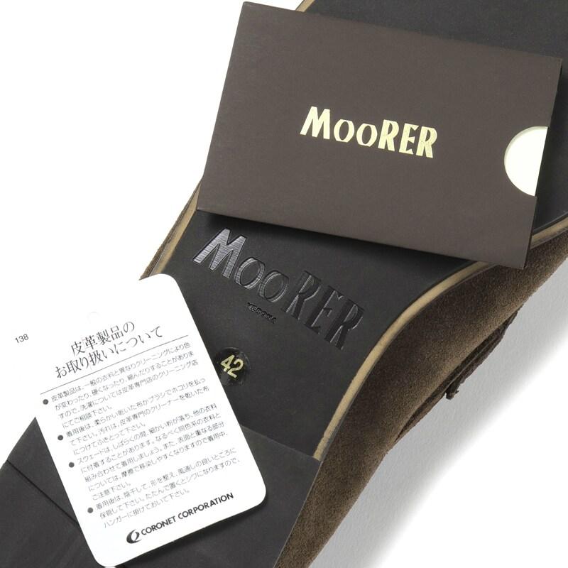 MOORER / ムーレー カーフスエードレザーコインローファー(CESETTI-P11) （COFFEE）の画像