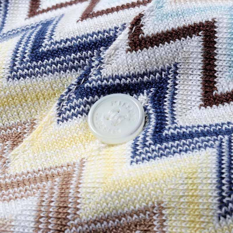 MISSONI / ミッソーニ ジグザグ柄ジャカードニット半袖オープン