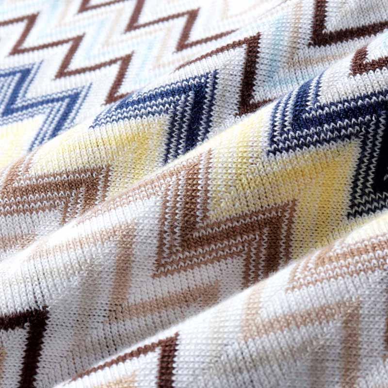 MISSONI / ミッソーニ ジグザグ柄ジャカードニット半袖オープン