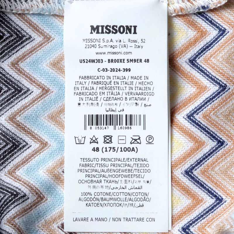 MISSONI（ミッソーニ） ジグザグ柄ジャカードニット半袖オープンカラー