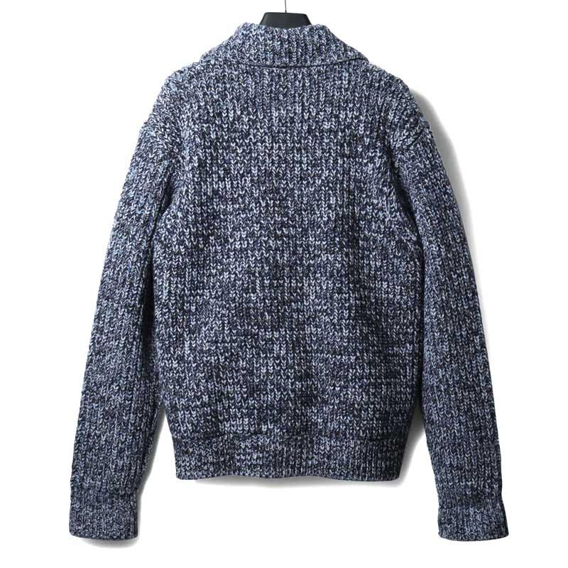 MISSONI / ミッソーニ ウールローゲージリブ編みニットブルゾン(US24WC0O) （ネイビー×ライトグレー×ブルー）の画像