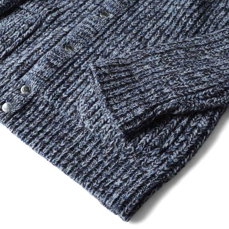 MISSONI / ミッソーニ ウールローゲージリブ編みニットブルゾン(US24WC0O) （ネイビー×ライトグレー×ブルー）の画像