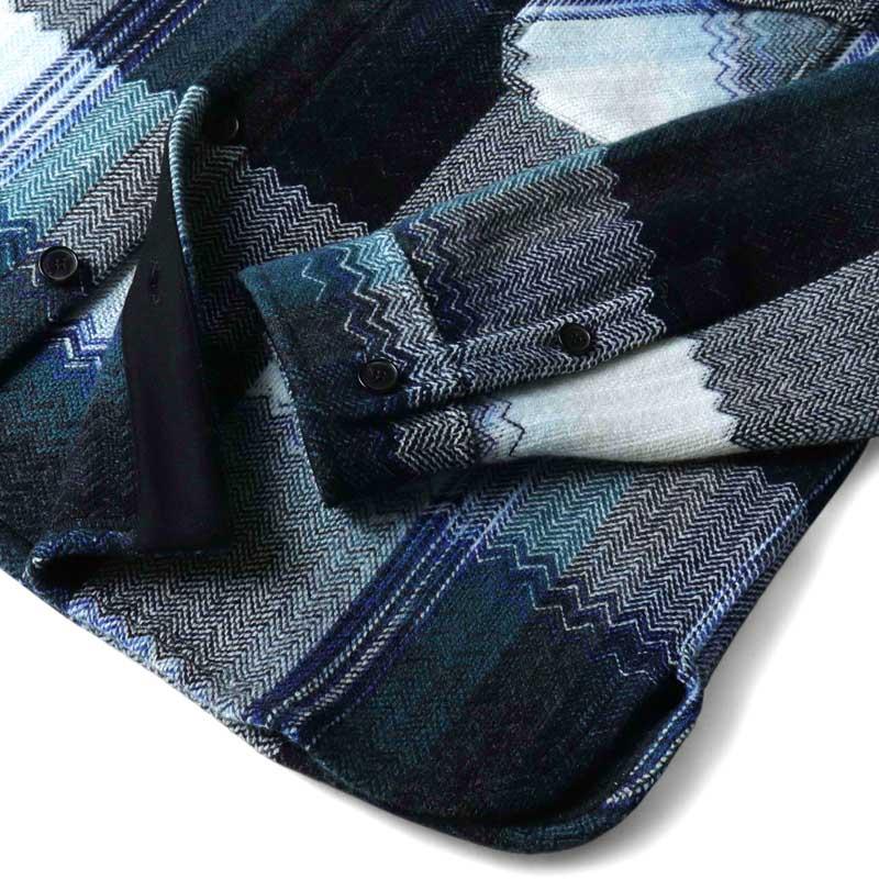 MISSONI / ミッソーニ チェック×ジグザグ柄ジャカードニットオーバーシャツ(US24WC0B) （マルチカラー）の画像