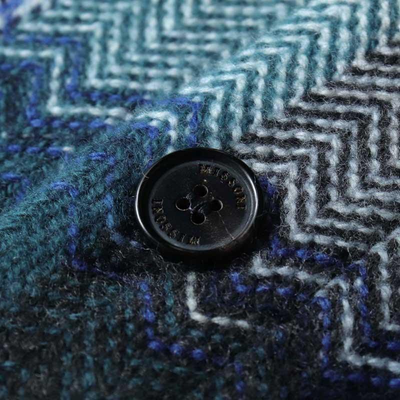 MISSONI / ミッソーニ チェック×ジグザグ柄ジャカードニットオーバーシャツ(US24WC0B) （マルチカラー）の画像