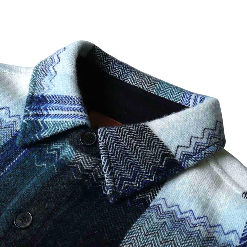 MISSONI / ミッソーニ チェック×ジグザグ柄ジャカードニットオーバーシャツ(US24WC0B) （マルチカラー）の画像