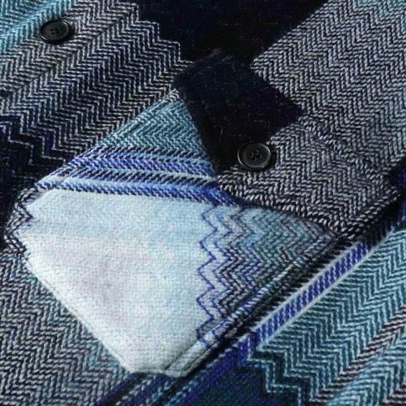 MISSONI / ミッソーニ チェック×ジグザグ柄ジャカードニットオーバーシャツ(US24WC0B) （マルチカラー）の画像