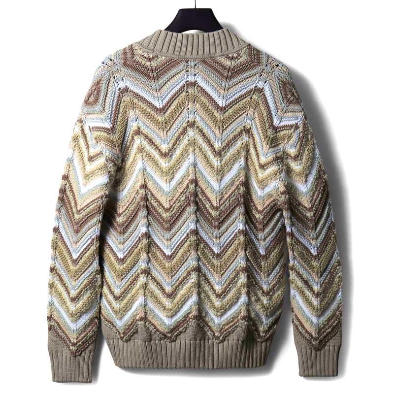 MISSONI（ミッソーニ） ジグザグ柄コットンウールジャカードニット 