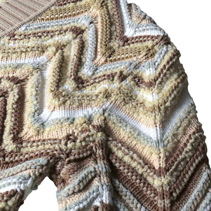 MISSONI（ミッソーニ） ジグザグ柄コットンウールジャカードニット 