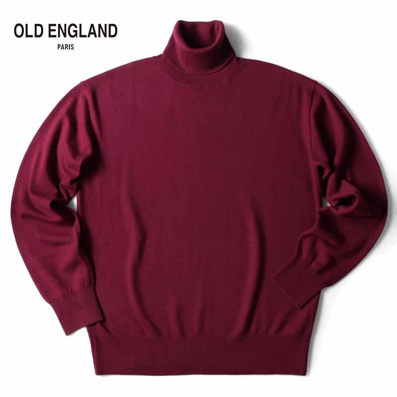 OLD ENGLANDオールドイングランド タートルネック 編み目かわいいニット OLD ENGLAND（オールドイングランド） CARIAGGI製ウールカシミヤ
