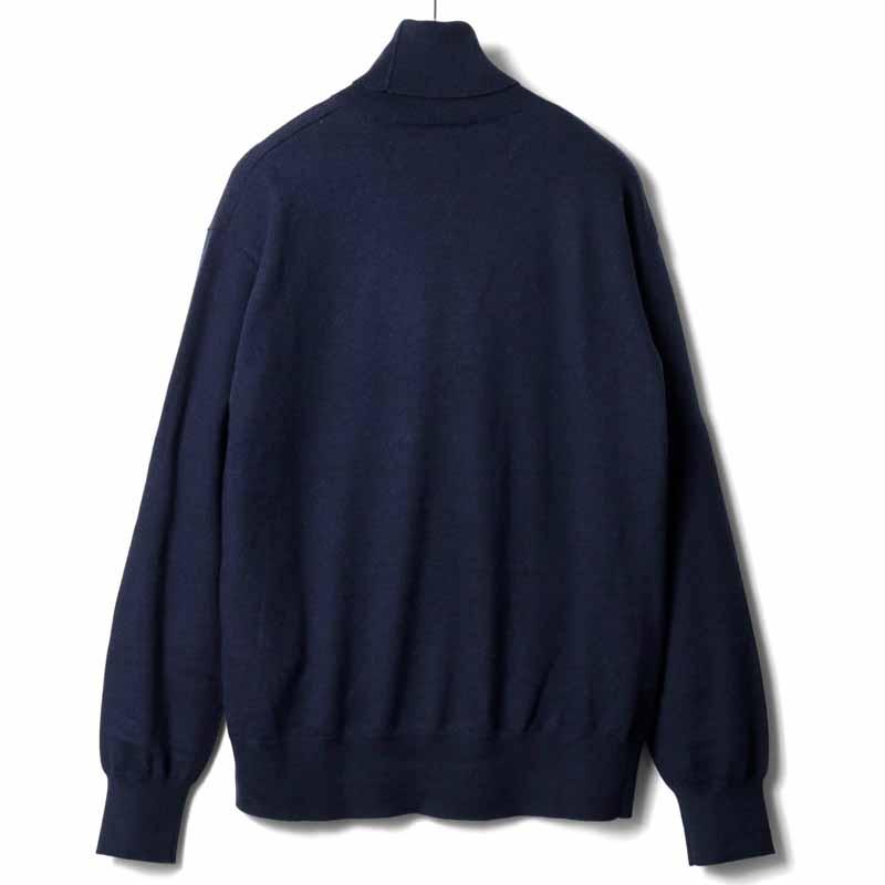 プラダ ハイゲージ コットンカシミヤ クルーネックニット ネイビー XL相当 EDIFICE（エディフィス）の「コットンカシミヤ スムース クルーネック