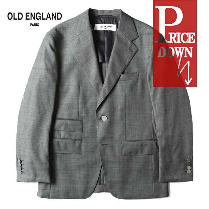 OLD ENGLAND / オールドイングランド CARLO BARBERA製Super130'sファインウールストレッチ2Bジャケット （グレー）