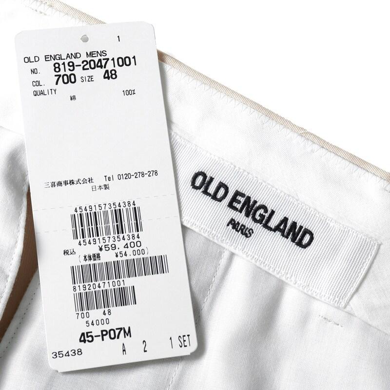 OLD ENGLAND / オールドイングランド コットンギャバジン1プリーツパンツ （ベージュ）