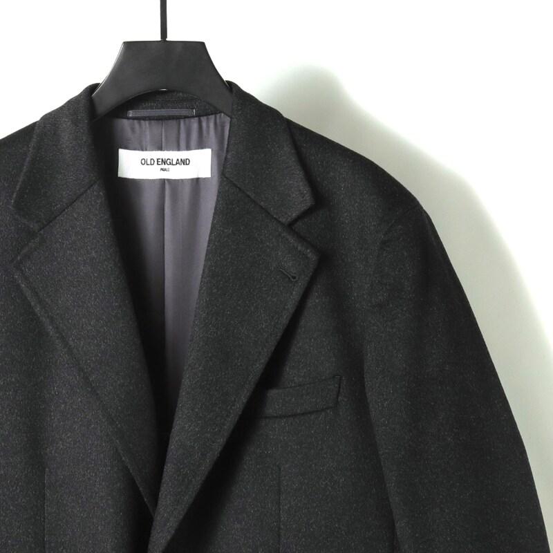 80s 90s チェスターコート　カシミヤウール　イングランド製　vintage 80s 90s 80年代 90年代 イヴサンローランプールオム グレー カシミヤ