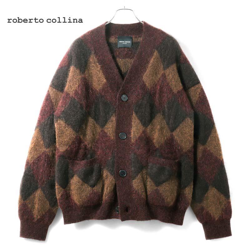ROBERTO COLLINA（ロベルトコリーナ） ダイヤパターンモヘアウール 