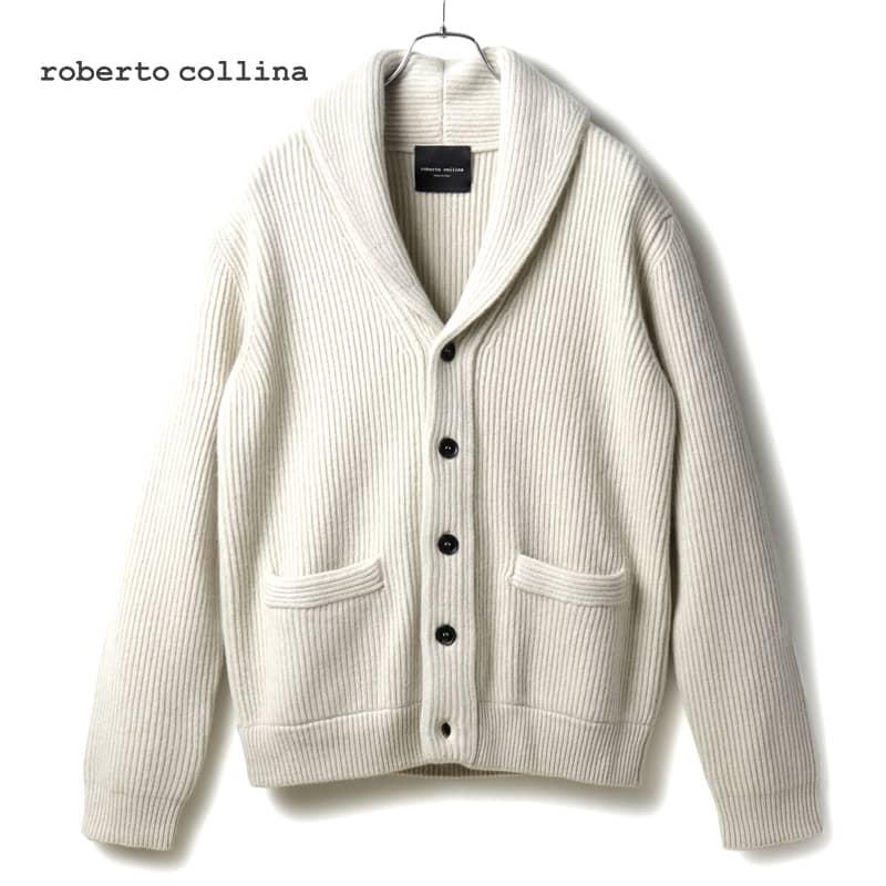 ROBERTO COLLINA（ロベルトコリーナ） ウールカシミヤリブ編みミドル