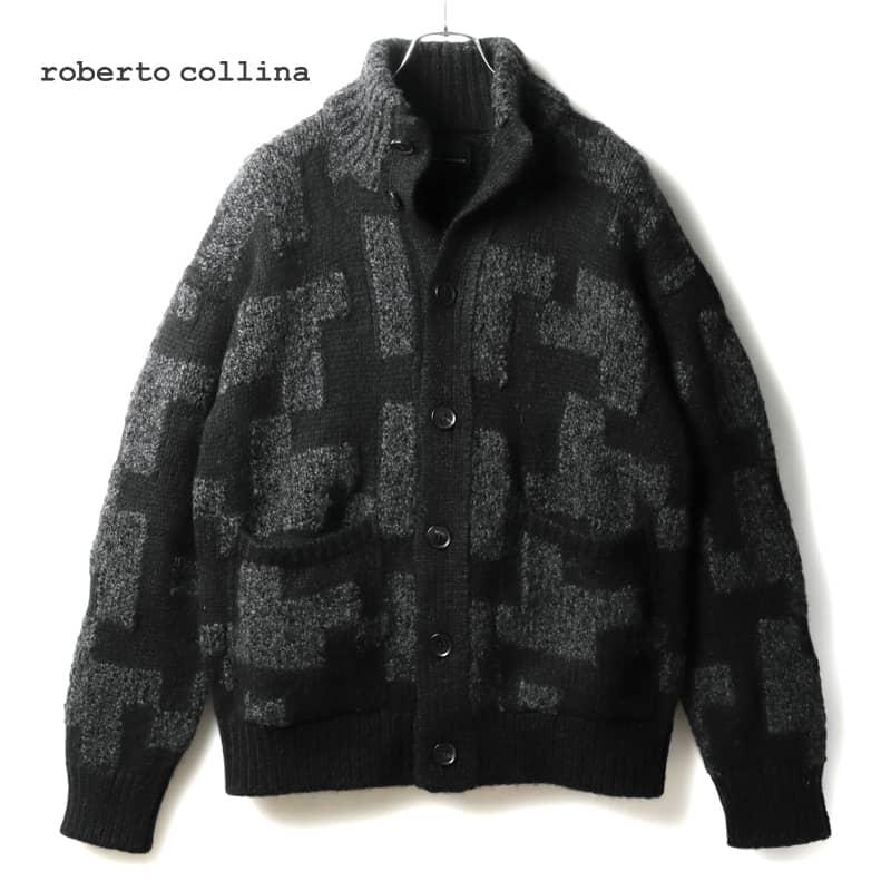 ROBERTO COLLINA（ロベルトコリーナ） ジオメトリック柄アルパカウール 