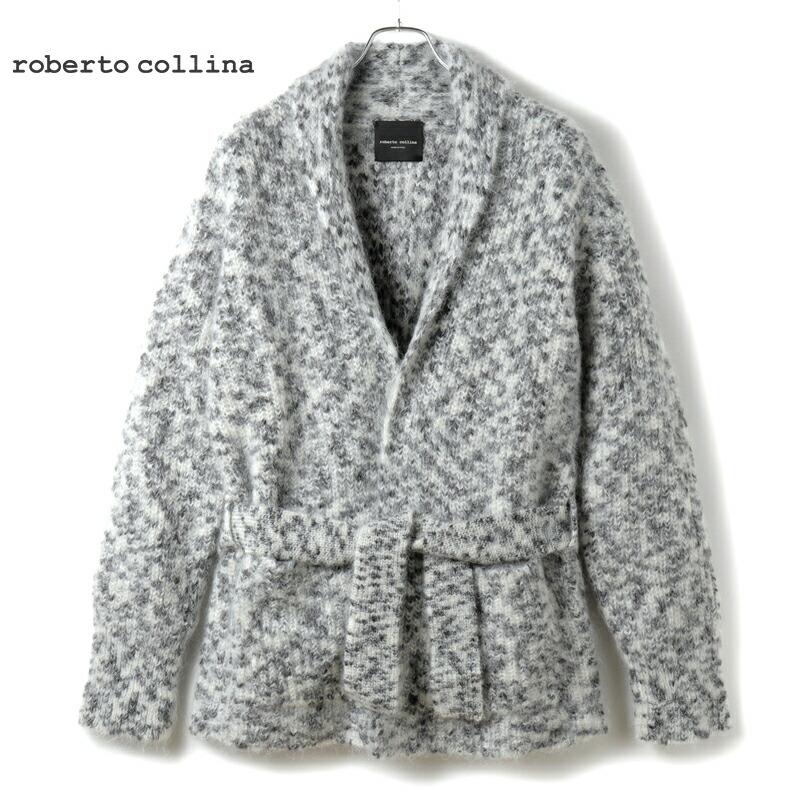ROBERTO COLLINA（ロベルトコリーナ） モヘア混メランジリブ編み 