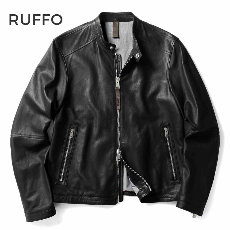 RUFFO（ルッフォ） ラムナッパレザーシングルライダースジャケット