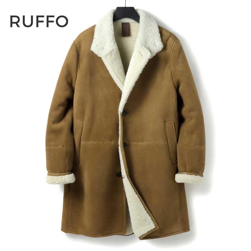 RUFFO（ルッフォ） スエードムートンレザーコート(ROGER) （キャメル