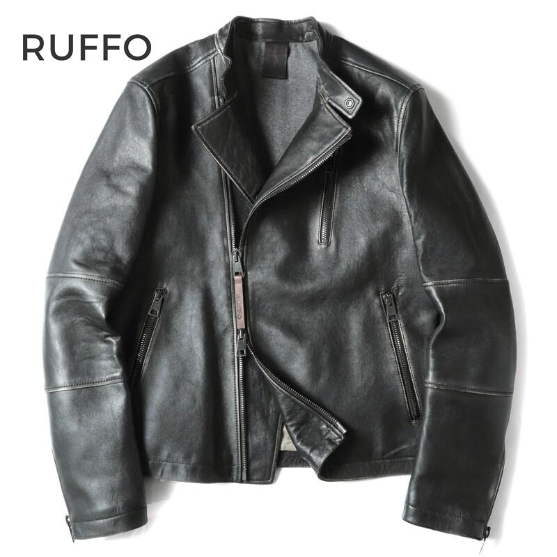RUFFO（ルッフォ） エイジング加工シープスキンダブルライダース