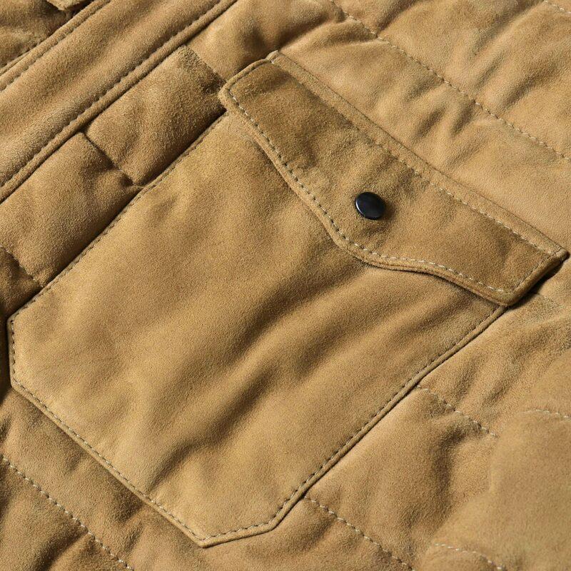 RUFFO / ルッフォ ゴートスエードレザーダウンシャツジャケット(RUFFO103W) （キャメルブラウン）の画像