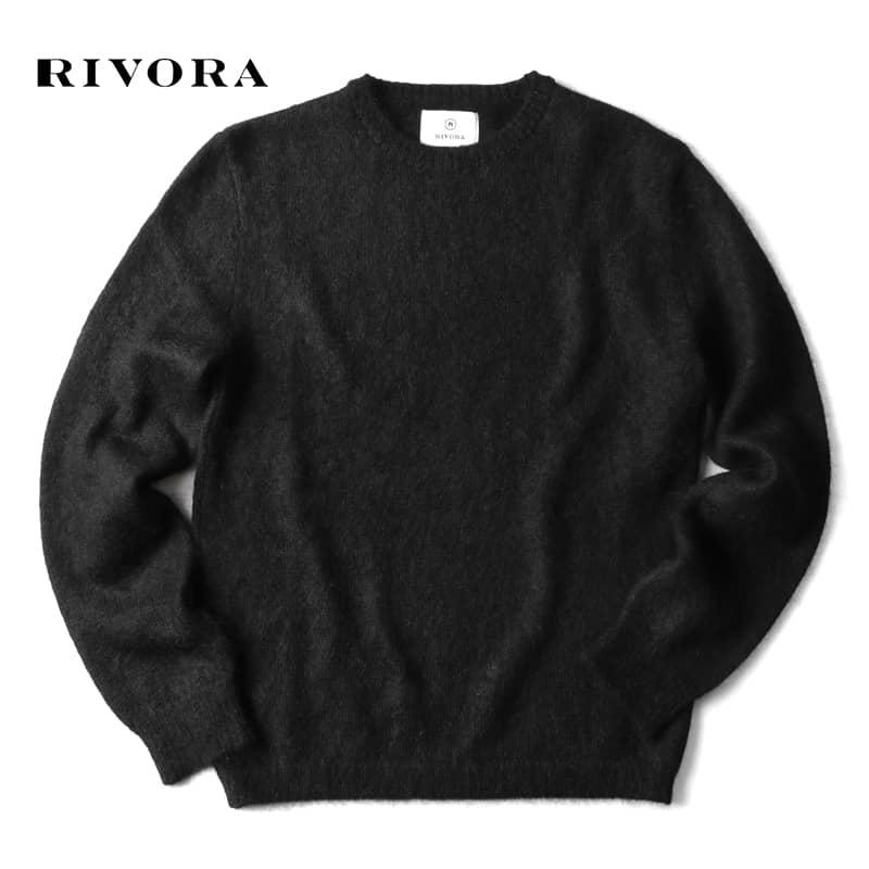 RIVORA / リヴォラ モヘアナイロンウールクルーネックニット(R24 