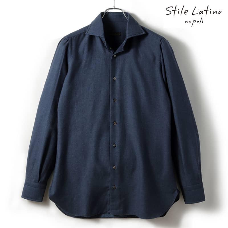 スティレラティーノスーツコットンデニム×リネン混