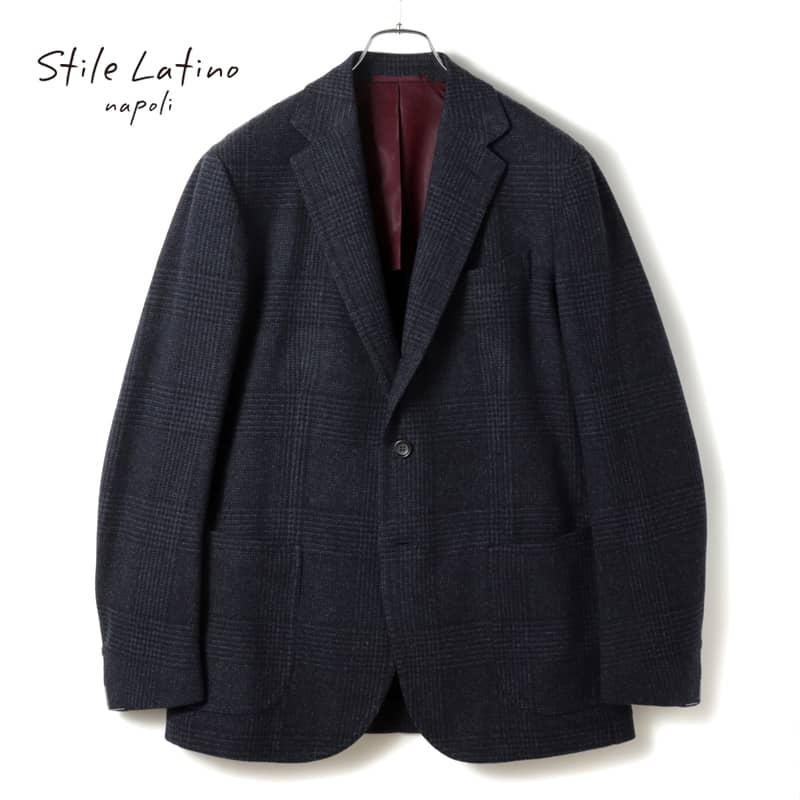 Stile Latino ネイビージャケット 46 カシミヤ混